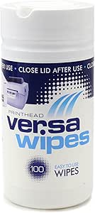 Versawipes - Thermal Printhead Cleaning Wipes for Printer Maintenance - Tub of 100 Wipes.